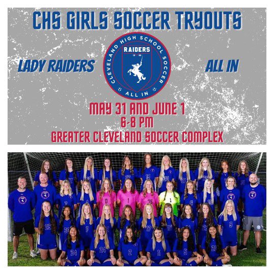 Email Coach Christian if you have any questions at mchristian@clevelandschools.org
Mark it down in your calendars!