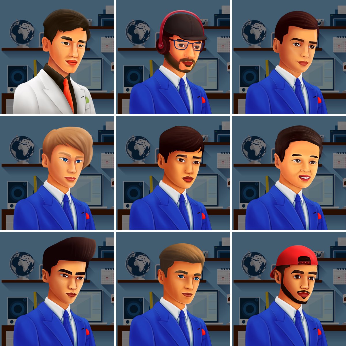 This is not NFT! I drew myself and the team I'm working with to create the game. my second job❤️😅 but I think it would be possible to make an nft out of it, I think people like this #nftcommunity