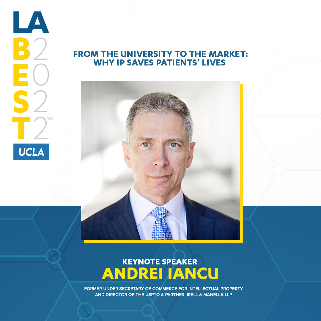 UCLA TDG (@uclatdg) on Twitter photo Former Under Secretary of Commerce for IP, Director of the USPTO & Partner, <a href="/IrellandManella/">Irell & Manella LLP</a>, and #LABEST2022 Keynote Speaker, Andrei Iancu presents "From the University to the Market: Why IP Saves Patients' Lives."
Learn more: bit.ly/LABEST22 Former Under Secretary of Commerce for IP, Director of the USPTO & Partner, <a href="/IrellandManella/">Irell & Manella LLP</a>, and #LABEST2022 Keynote Speaker, Andrei Iancu presents "From the University to the Market: Why IP Saves Patients' Lives."
Learn more: bit.ly/LABEST22