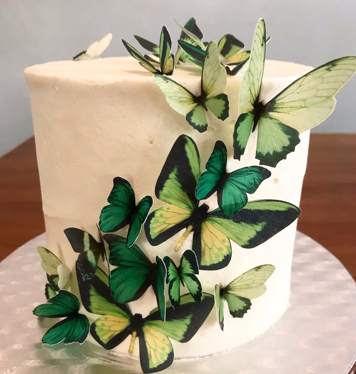 cupcakeberlin's tweet photo. Love is like a butterfly, a rare and gentle thing -Dolly Parton π¦π#weddingcake #butterflies #layercake #creamcheesefrosting #butterflycake #thoughtoftheday #cupcakeberlin #cakeberlin https://t.co/X48pThjgQz