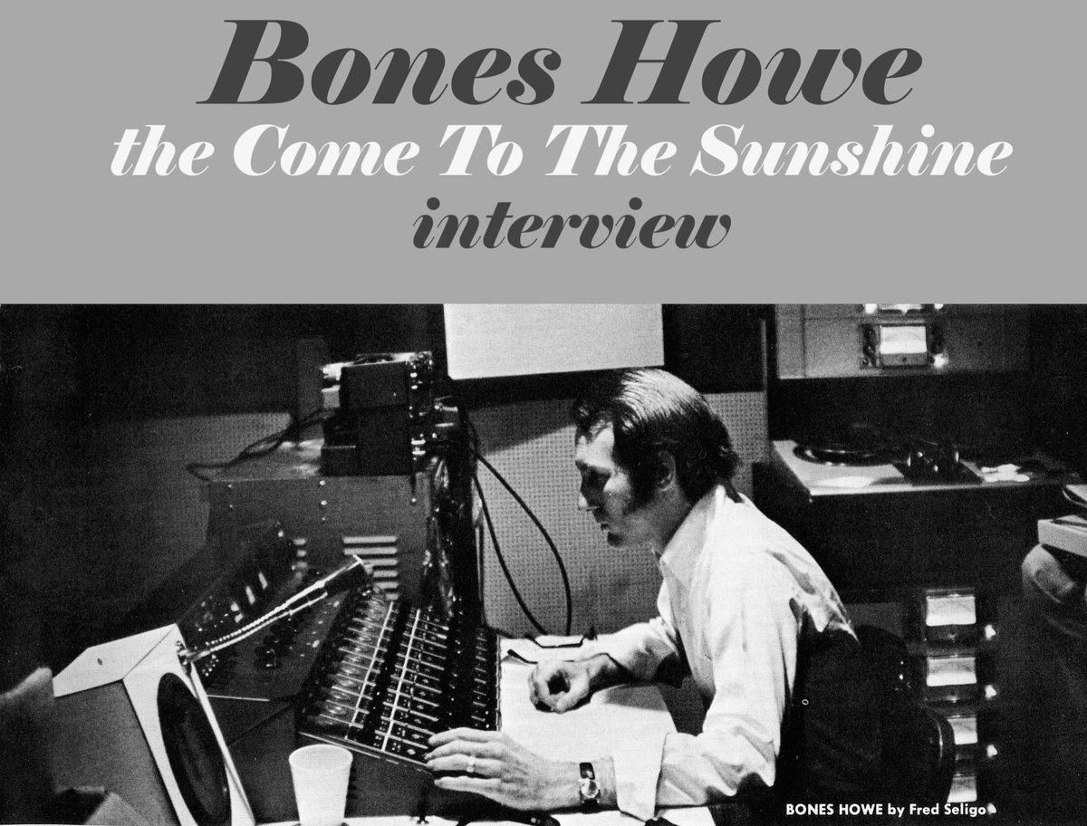 cometothesun's tweet photo. Every episode of my show Come To The Sunshine is a love letter to the music that made my life so much richer - an opportunity to pay tribute to the overlooked & undiscovered. I am so proud of today’s interview w/#BonesHowe he produced some of the best music made inthe 60s in L.A. https://t.co/nvudT1bWBb