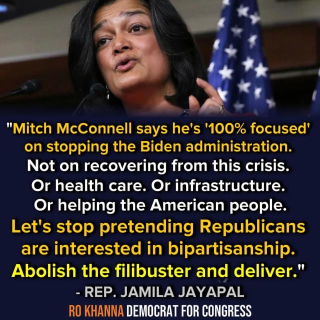 jilevin's tweet photo. Abolish the filibuster so we can deliver for America. https://t.co/QkrF4U15hu