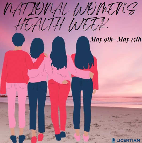 Licentiam's tweet photo. May 9th - May 15th is National Women’s Health Week. This week long health observance serves as a reminder to all women and girls to prioritize their health.  

**To take steps towards better health, visit https://t.co/bYIPcS8ZId or seek advise from a healthcare professional** https://t.co/UpM2LbnlUT