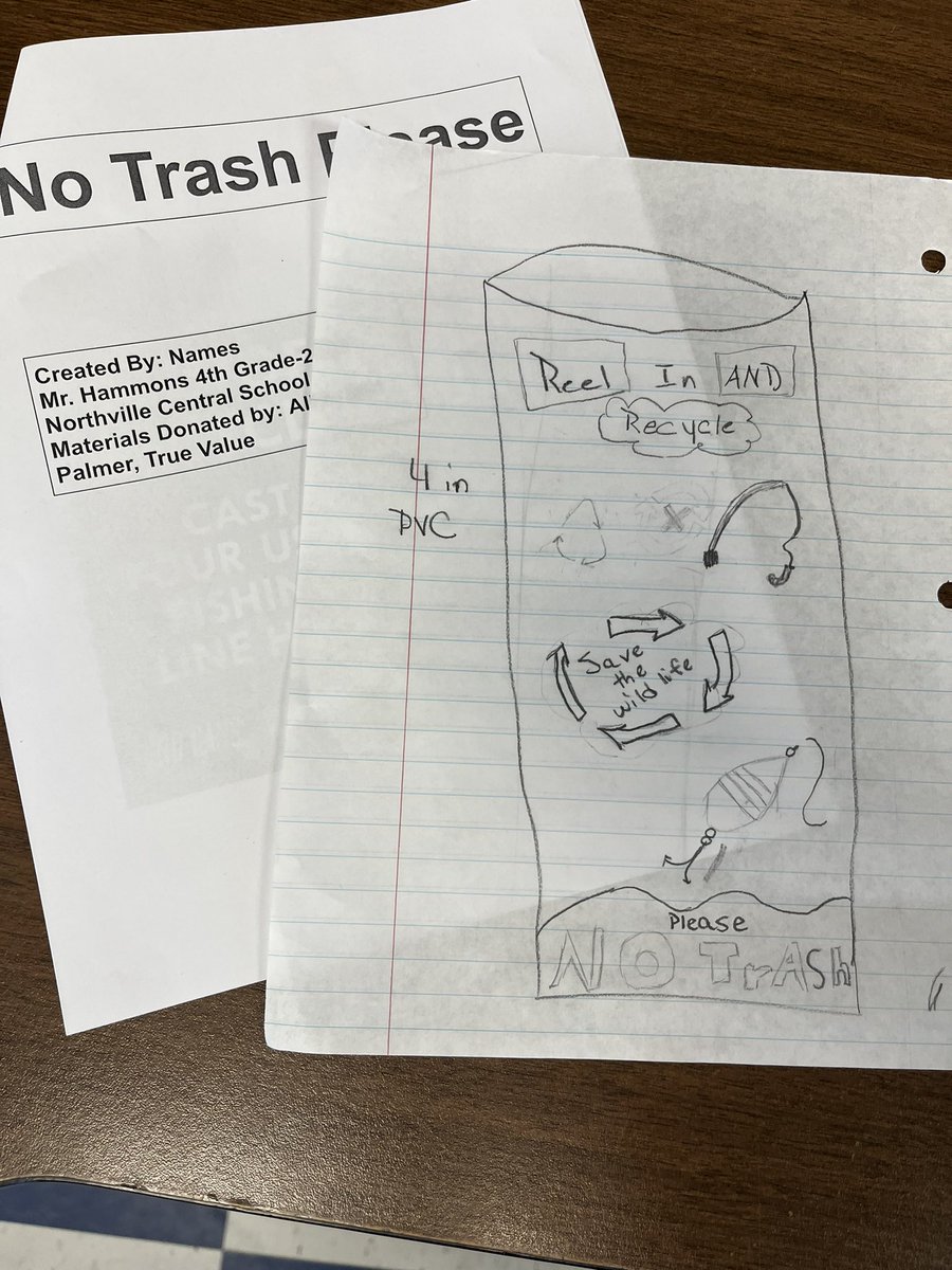 MrRatti_Galway's tweet photo. District-wide PBL in action!! Mr. Hoffman’s advanced CNC class collaborating with Mr. Hammons’ 4th grade class to help keep the Great Sacandaga clean and safe for both humans and water species 🎣 🐠
@NCSESMSHS @PBLWorks #NoTrashPlease #RecycleYourLine https://t.co/r32T5kFtsC