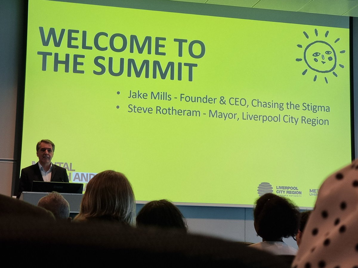 Brilliant day at #MentalHealthAndWorkSummit - every session had something to take away. Good to see Mental Health in the spotlight, great we've come so far, still a long long way to go. Judging by the audience's enthusiasm, we'll get there. <a href="/Jakemills1/">Jake Mills</a> <a href="/MetroMayorSteve/">Steve Rotheram</a>