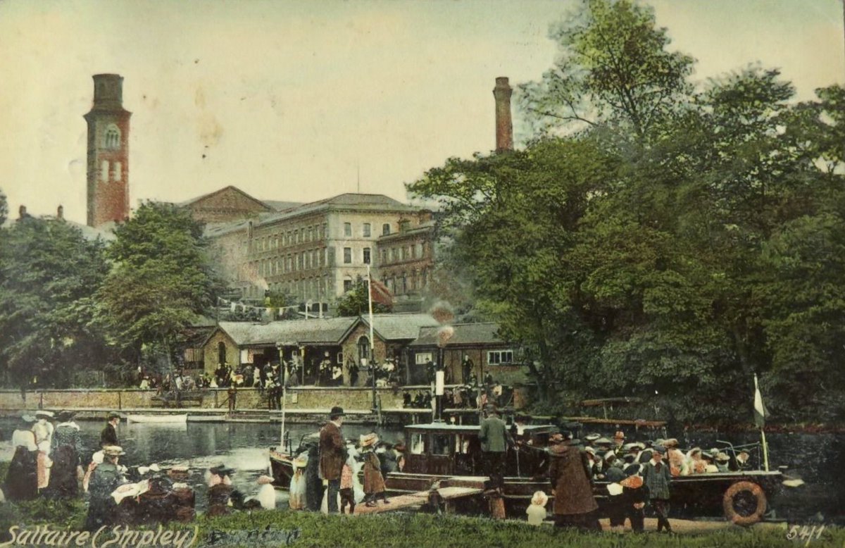 SaltsWalks's tweet photo. #Saltaire Park in 1907. Sir James Roberts gifted it to #Bradford in 1920 with a condition that it must forever be called Roberts Park in memory of his son Bertram. “Bertram Park” would surely have served the purpose better. #MistsOfTime #PlatinumJubilee https://t.co/rNHEug8K6T