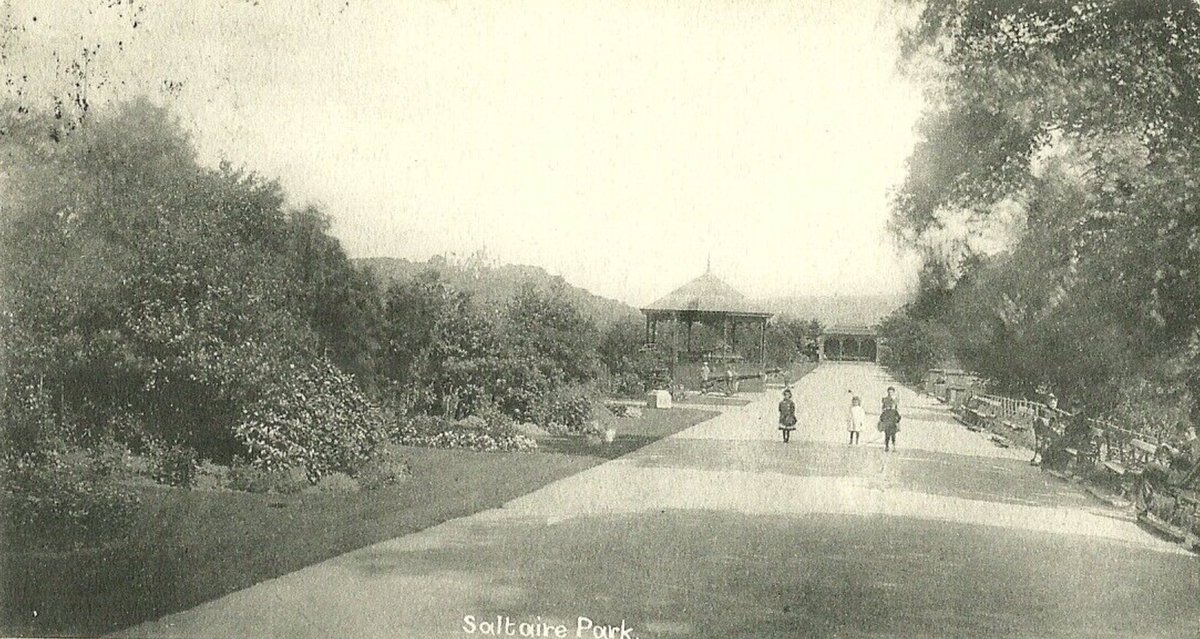 SaltsWalks's tweet photo. #Saltaire Park in 1907. Sir James Roberts gifted it to #Bradford in 1920 with a condition that it must forever be called Roberts Park in memory of his son Bertram. “Bertram Park” would surely have served the purpose better. #MistsOfTime #PlatinumJubilee https://t.co/rNHEug8K6T
