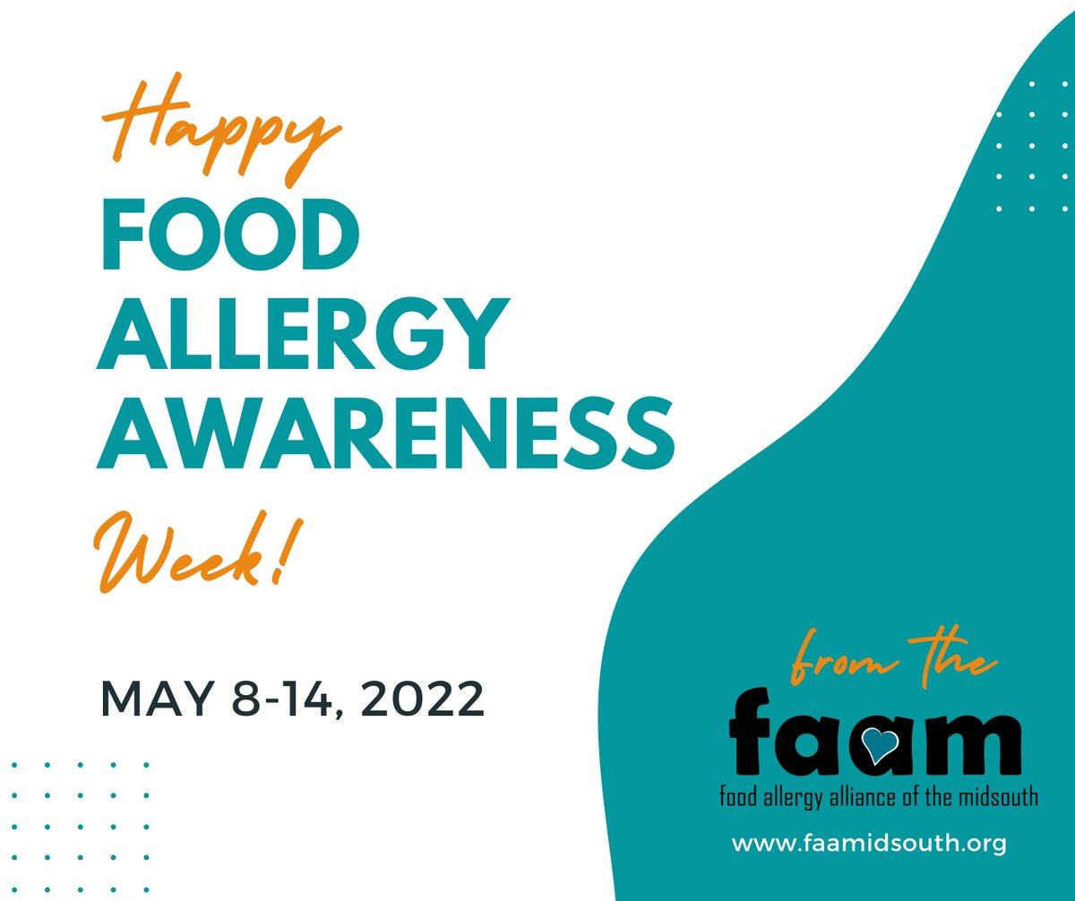 faamidsouth's tweet photo. It's here! Our week to wear teal and raise awareness for #foodallergies! What's one #foodallergy fact you wish you could shout from the rooftops and tell everyone?? https://t.co/FCup5toZqB