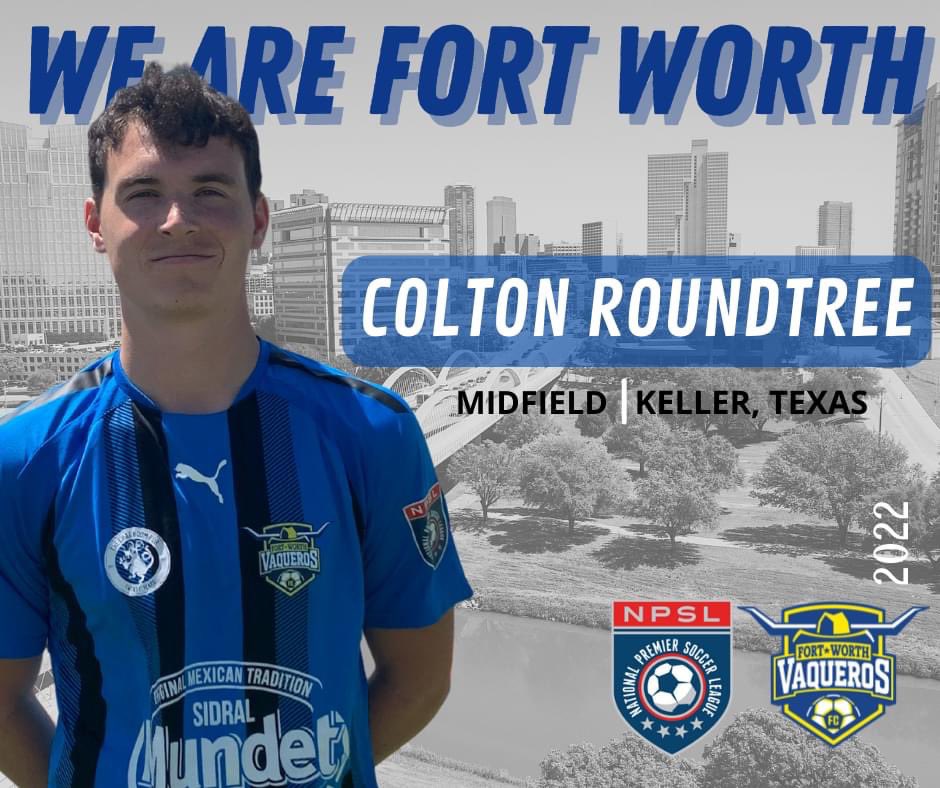 FtWorthVaqueros's tweet photo. #Oficial Welcome back Colton! Colton played with us last year with Vaqueros II and our first team and in the @therojaleague! Colton is a tough player and a great asset for the club! Welcome back Colton! #wearefortworth💙⚽️ #soccer https://t.co/n8koaBMk0s