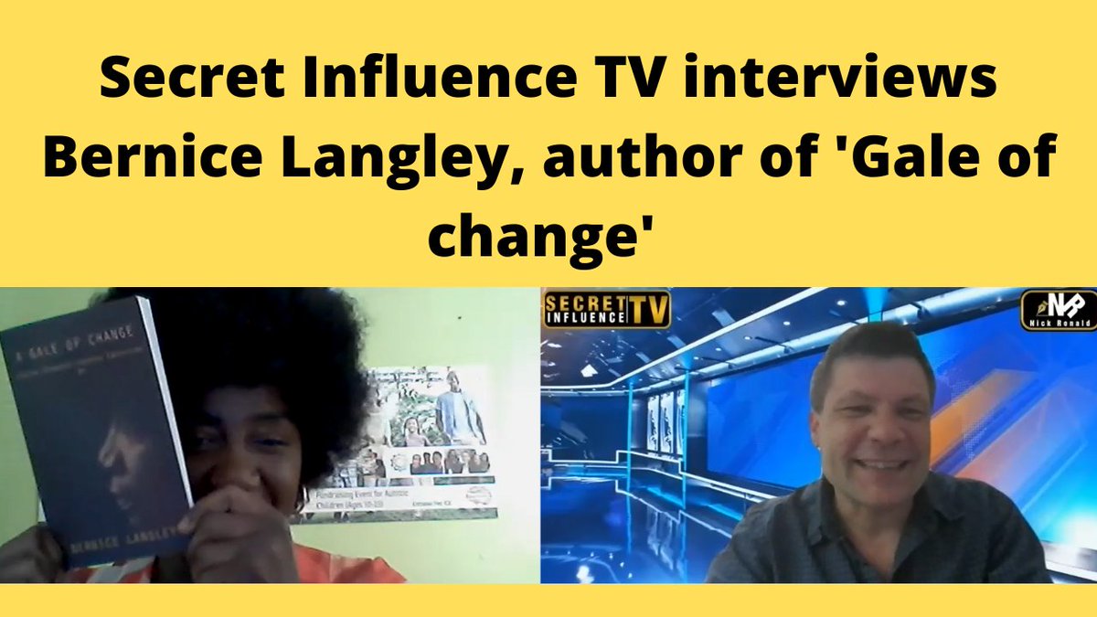 Nick_Ron's tweet photo. Secret Influence TV interviews Bernice Langley, author of 'Gale of change' https://t.co/6zjVnnDTk6 via @YouTube
#authors #authorscommunity #authorliffe #interview #secretinfluence #nickronald #bernicelangley #galeofchange https://t.co/7wbwOGuoC0