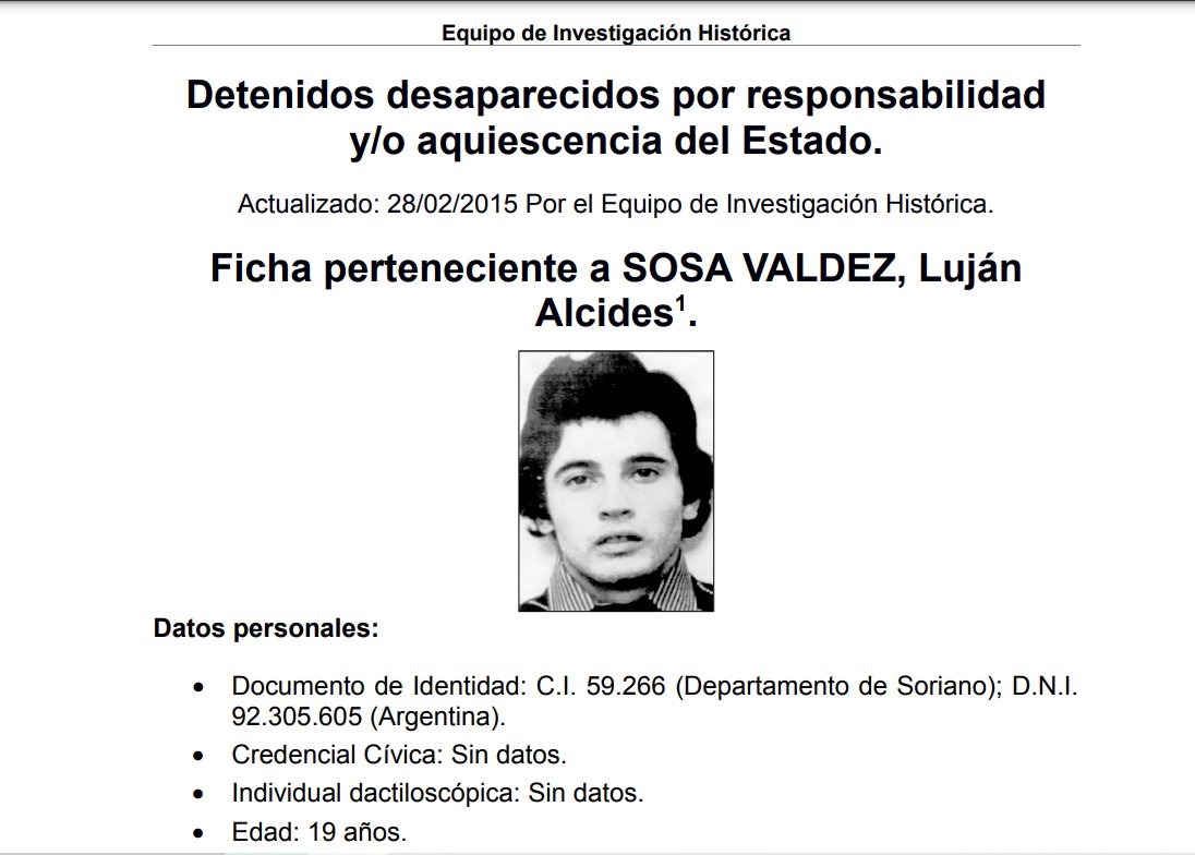 En Rodó hay Marcha del Silencio cada 20 de mayo. En el pueblo todavía vive Ramona Valdez, la madre de Luján Alcides Sosa, desaparecido el 23 de abril de 1977 en Buenos Aires, cuando tenía sólo 19 años. Sus restos aún no fueron encontrados.
