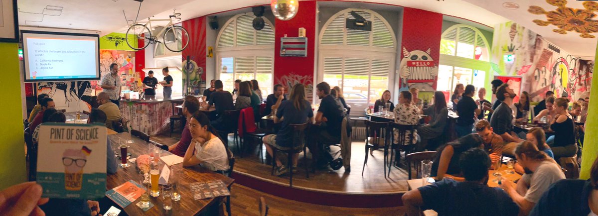 geopavlos's tweet photo. Just hosted a soldout @pintofscienceDE #pint22 event in #Freiburg. Many thanks for the stimulating talks:
▶️How plants conquered the land? @RensingStefan
▶️Waterproof Crops: How plants sense and survive being flooded? @SjonHartman ▶️100% #RenewableEnergy by 2030. Moritz Diehl https://t.co/3a8CDEs8Gm