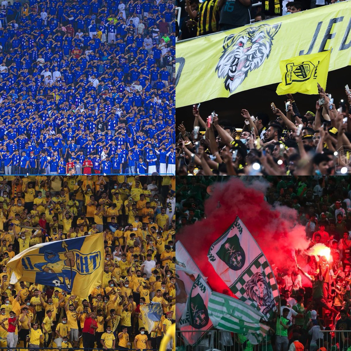 1SMi_'s tweet photo. 🚨🚨🚨 اعلى حضور جماهيري بالدوري هذا الموسم :

•🟡 جمهور الاتحاد (383) ألف
•🟢 جمهور الاهلي (171) ألف
•🔵 جمهور الهلال (150) ألف
•🟡 جمهور النصر (102) ألف
•🔵 جمهور الفتح (90) ألف https://t.co/6UJVNzPVsl