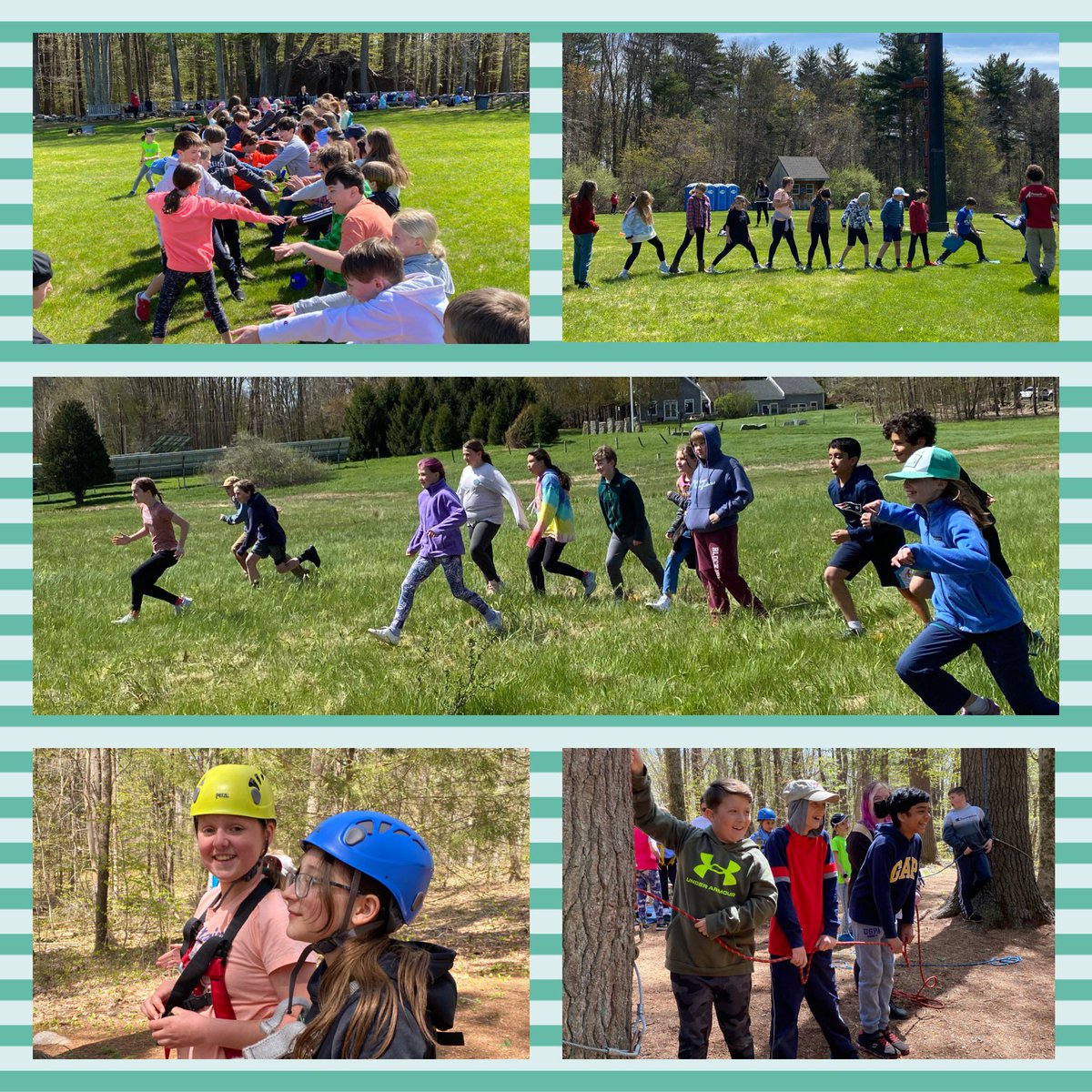 KensingtonESnh's tweet photo. An AMAZING first day of our 5th grade retreat at Alnoba! ☀️Meeting new friends from @NES_Newfields @EKESCommunity @swaseycentral ❤️Cooperative games, go-cart racing and time up on the ropes! More fun tomorrow! #teambuilding @sau16supt_ryan https://t.co/ekTS58IxGY