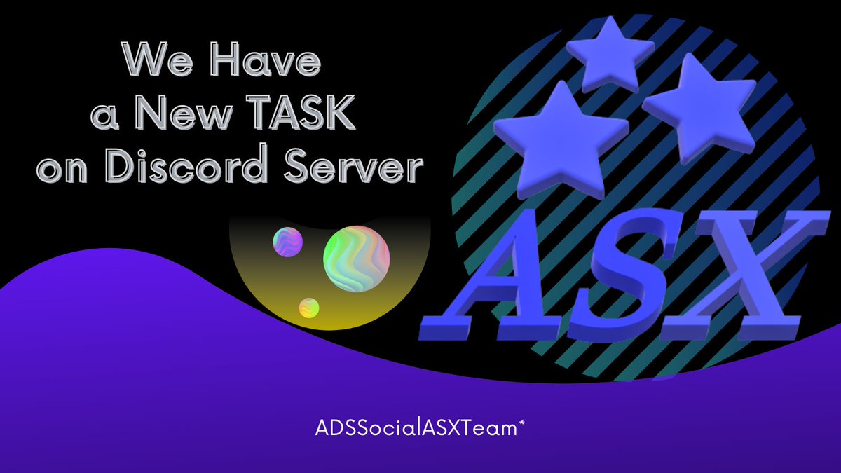 AdsSocialASX's tweet photo. We have a NEW TASK on our Server @AdsSocialASX
Details at Discord: https://t.co/952IURDGnY
for #newtasks channel.
Visit us :)
#NFT #NFTCommuntiy #nftnews #openseanfts #blockchains #Discord https://t.co/viMMUmJLZG