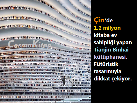 cosmokitap's tweet photo. #Çin'de 1.2 milyon #kitaba #evsahipliği yapan #TianjinBinhaikütüphanesi. #Fütüristik tasarımıyla dikkat çekiyor. https://t.co/NOOSGE2QQI