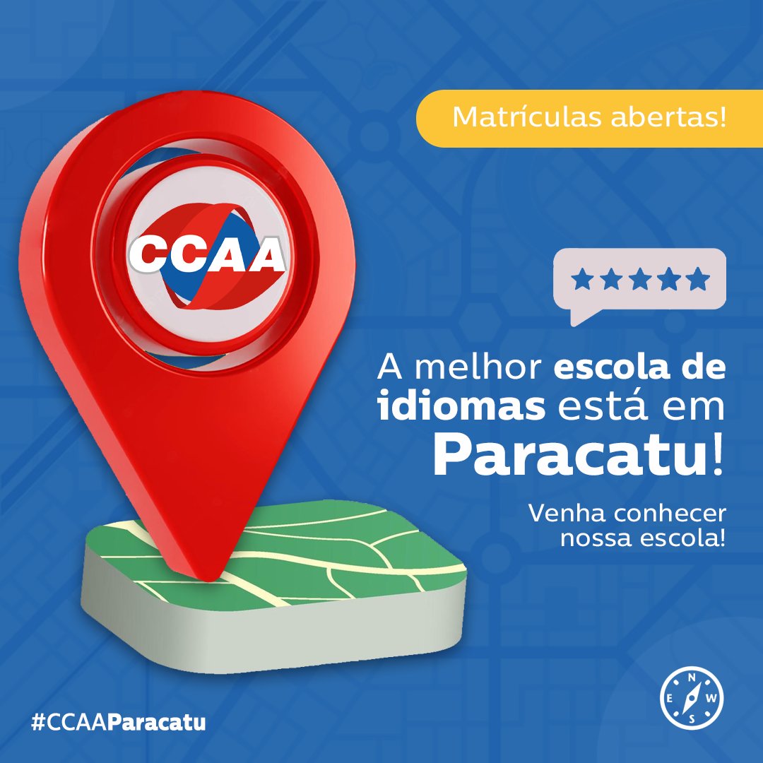 CcaaParacatu's tweet photo. A melhor escola de idiomas do Brasil pertinho de você! 😍
#ccaa #ccaaparacatu #vamosfalar #MatriculasAbertas #Ingles #Espanhol #Paracatu https://t.co/fegy7opy6X