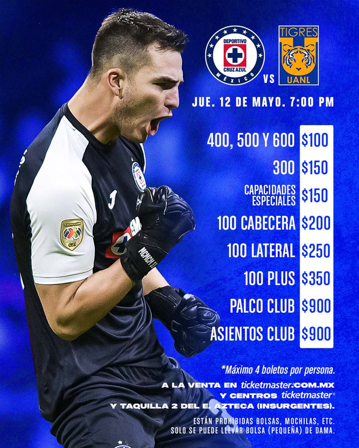 ¿Dónde puedo comprar boletos para el partido de Tigres vs Cruz Azul