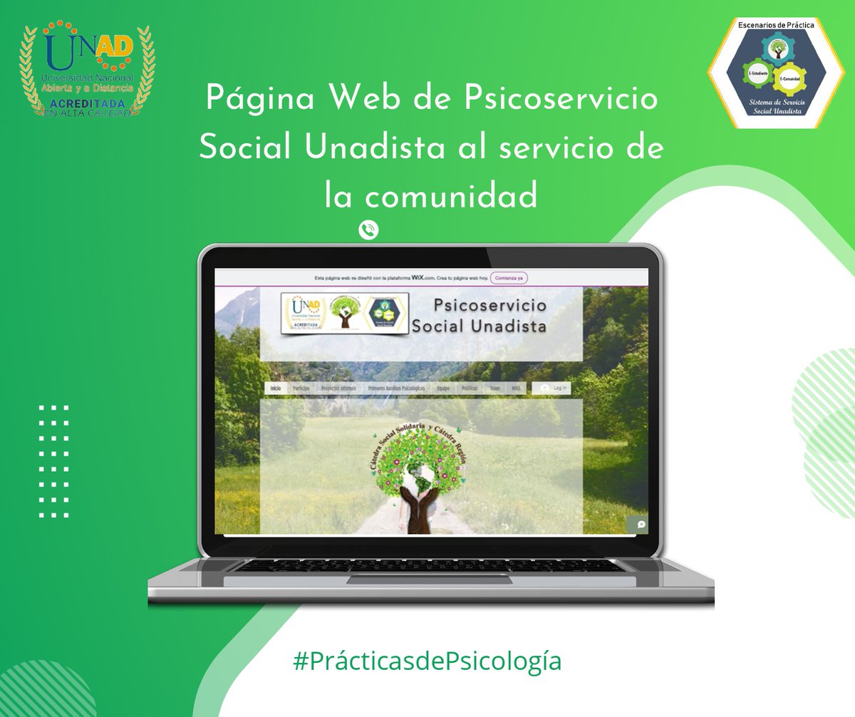 ElOIRdelaRegion's tweet photo. @ElOIRdelaRegion y #PrácticasdePsicología invita a la comunidad en general a visitar nuestra página web “Psicoservicio Social Unadista”, en donde encontrarán información relevante para su crecimiento personal y salud mental. ¡Conócela aquí: https://t.co/qFx55TZ2Lg https://t.co/WXhcjEcL0A