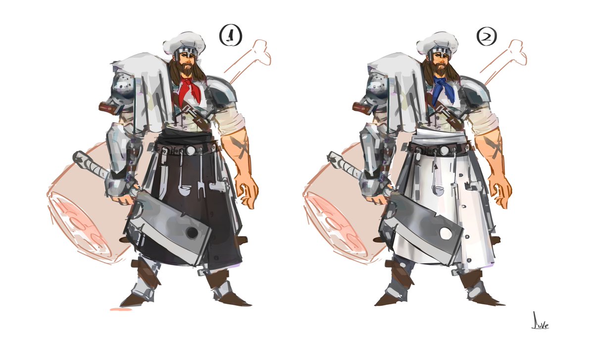Exploração de ideia/ Definir visual/ Cores/ Pose pra arte final 