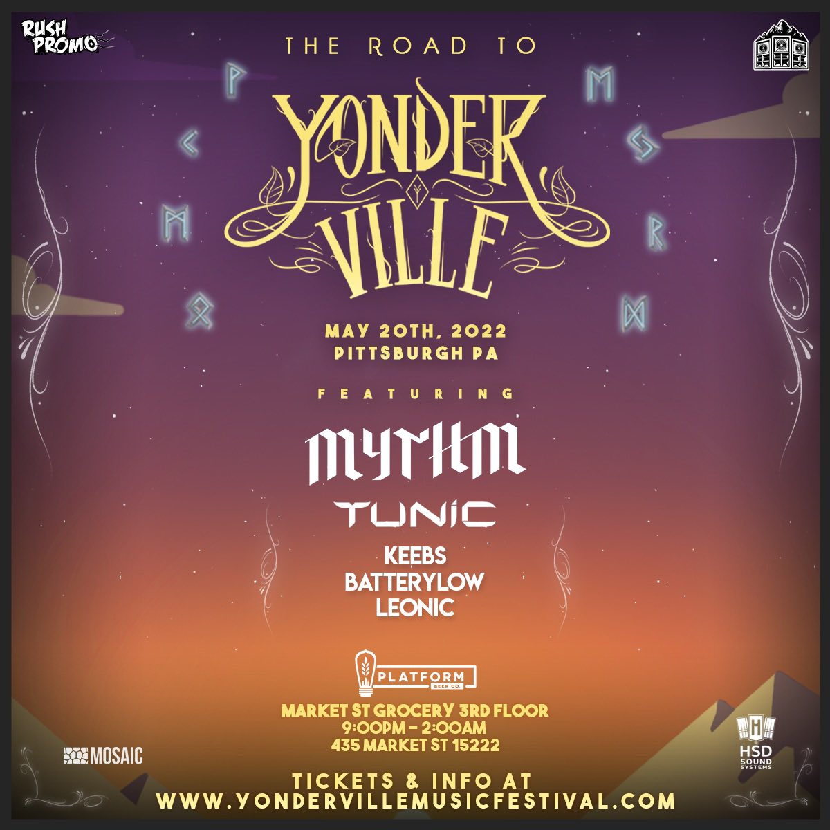 🔊 TIER ONE IS GONE 🔊
Our RTY event ft. <a href="/mythmofficial/">myth</a> &amp; Tunic with <a href="/Rush_Promo/">RushPromo</a> is coming up quick! Do not sleep on this!

Small room, big sound, nothing but proper intimate dubstep vibes all being delivered to your eardrums via HSD Sound Systems. 🔊

🎟 tickets below 🎟