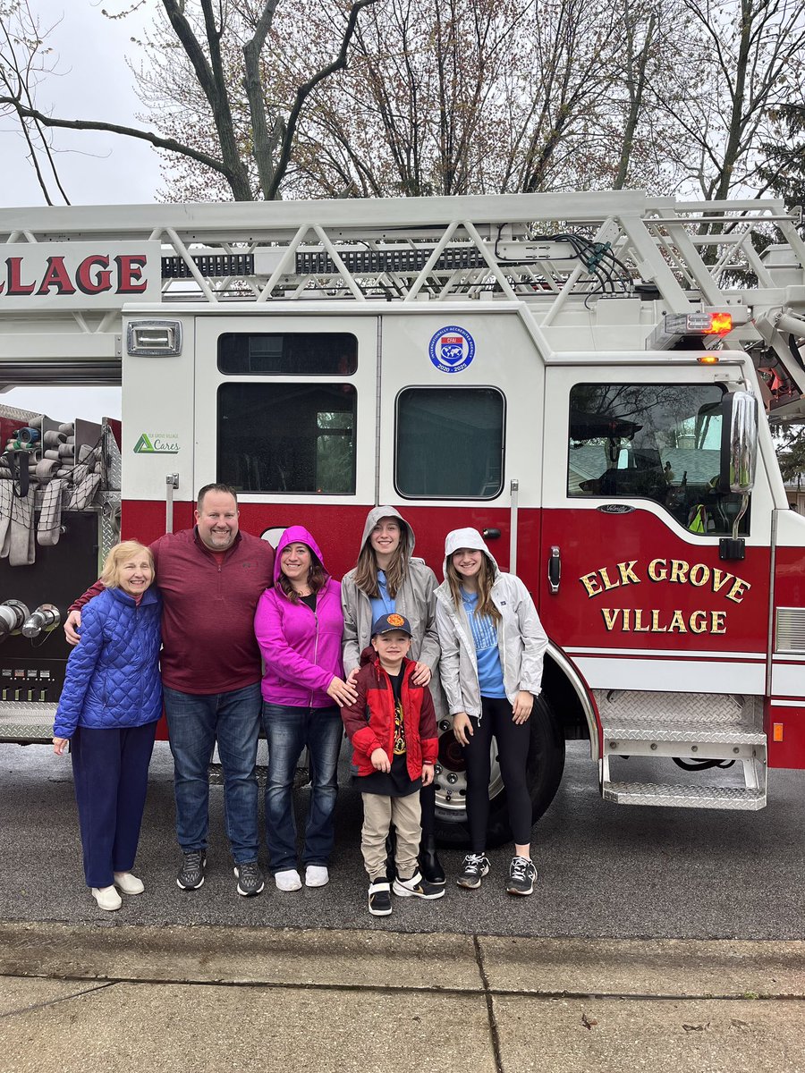 Check out one of our first grade students, Ethan, who had a great time taking a ride with the Elk Grove Village Fire Department on Friday!