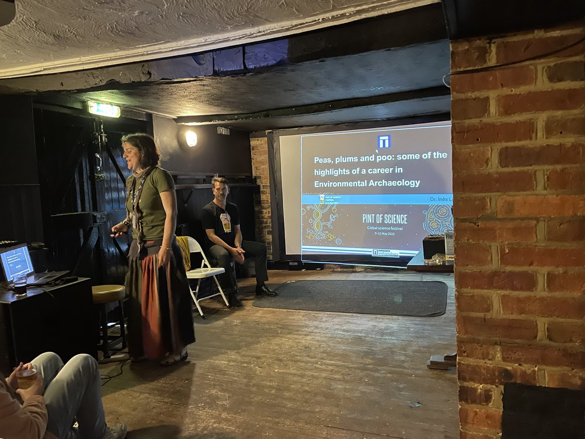 lssibley's tweet photo. Great first night at @pintofscience #Salisbury! Not every day you get to handle medieval poo! #pint22 still time to get tickets for tomorrow! https://t.co/oLapNUFNu8