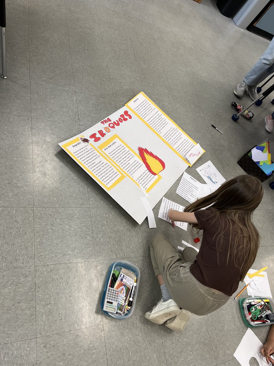 SuperbSixes's tweet photo. Working on our Iroquois Confederacy trifolds. Ask me what I learned. #GordFord https://t.co/JNOMD9O2T3