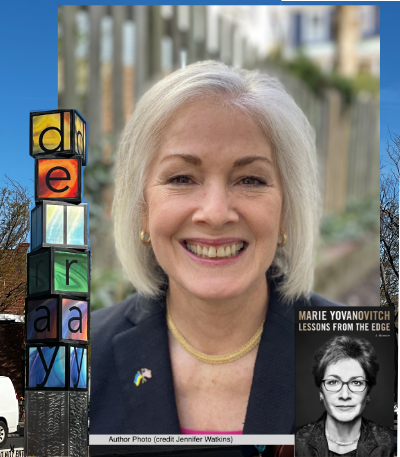 TONIGHT AT 7PM: Ex-Ukraine Amb. Marie Yovanovitch to discuss her new memoir, Lessons from the Edge, at the Pat Miller Neighborhood Square (Mt. Vernon &amp; Oxford Aves).  Can't make it in-person? live stream available at thezebra.org/live-video