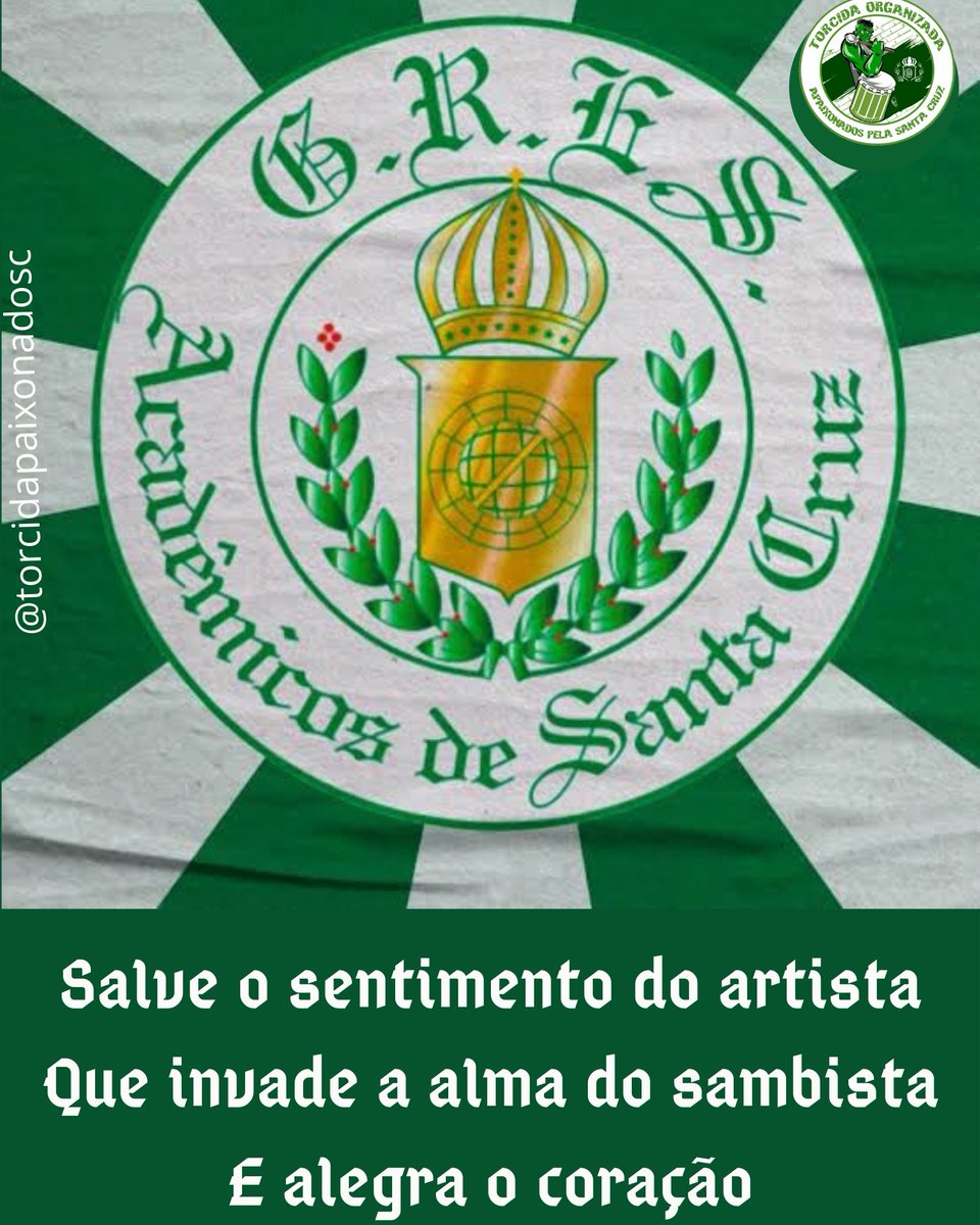 PelaTorcida's tweet photo. Salve o sentimento do artista
Que invade a alma do sambista
E alegra o coração

Respeita a nossa história

#justiça #somostodossantacruz #fé #torcidapaixonadosc #lierj #ilovecarnavalbr https://t.co/pxuCLc3GMS