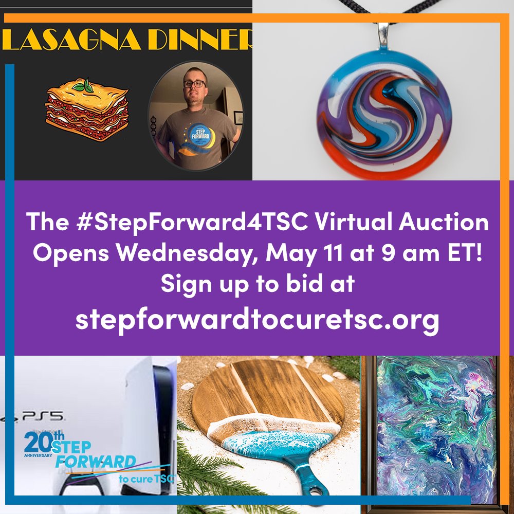 tscalliance's tweet photo. The #StepForward4TSC Virtual Auction opens this Wednesday, May 11 at 9 am Eastern! 

You can preview the items in the auction catalog and sign up to bid now:  https://t.co/hp2x0LsHFU https://t.co/eaUcisexCj