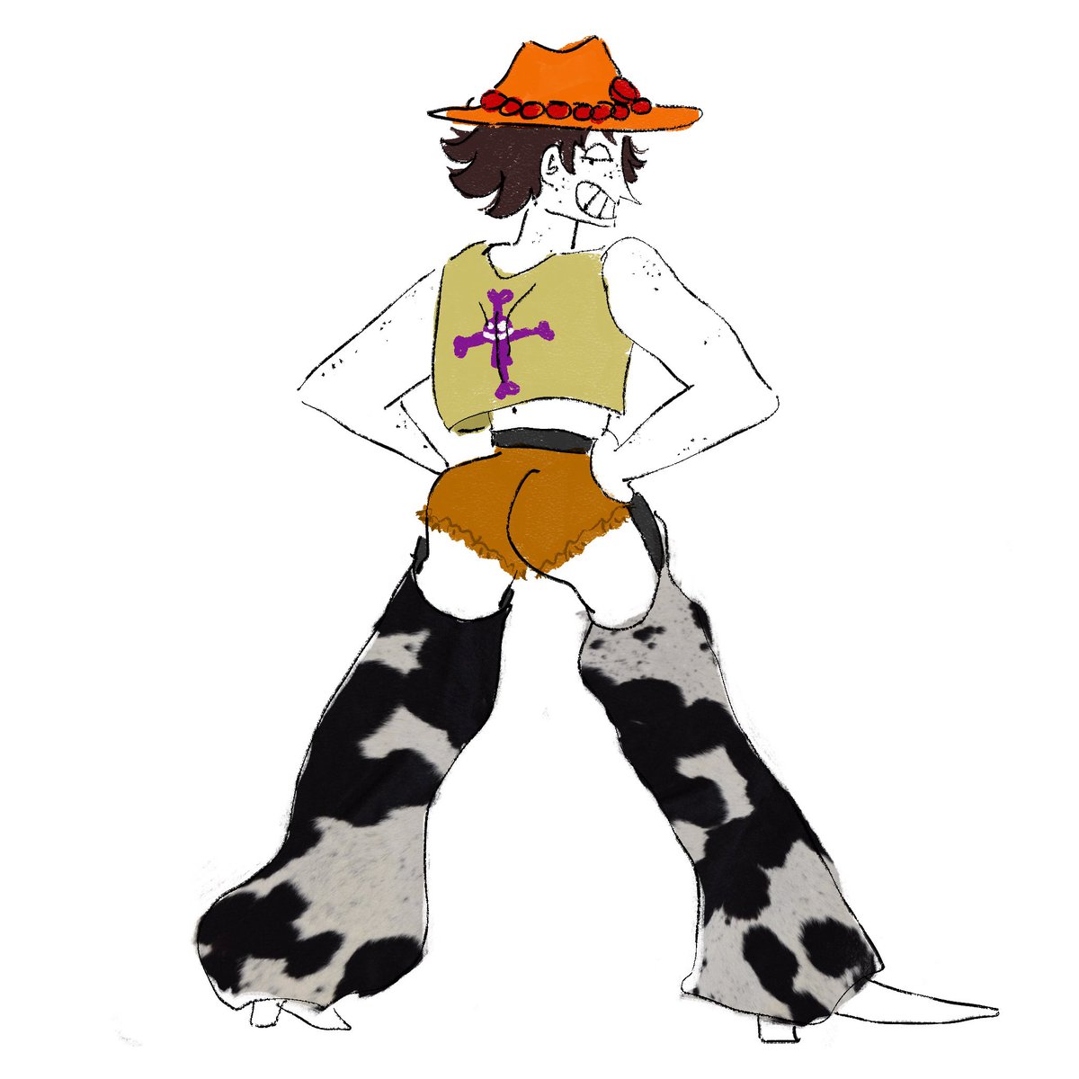 8balldoodles's tweet photo. I keep getting possessed by the ghost of gay cowboys. Somehow @bugsslap fault https://t.co/7ZxSDqxg9z