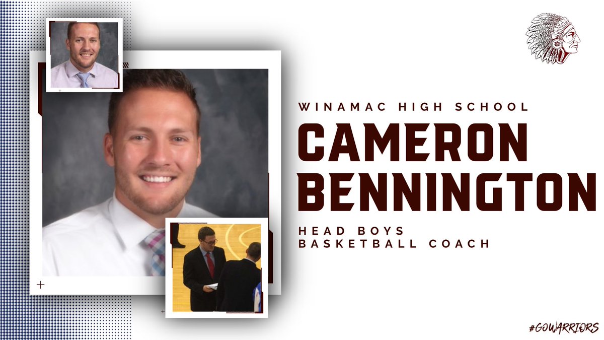 Winamac_AD's tweet photo. Winamac Athletics would officially like to welcome our new boys basketball coach Cameron Bennington @CoachCamB31 to the Warrior Family!! https://t.co/xLNydloxLQ