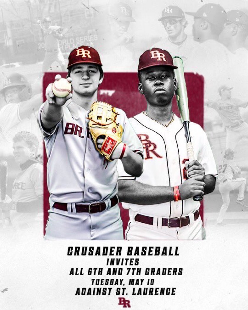 Coach_Kelly0626's tweet photo. ��Attention 6th &amp; 7th graders 🚨
Join us tomorrow for some baseball and enjoy this great weather ‼️
#WeAreBR ⚔️🛡 https://t.co/apvsDlDBuu