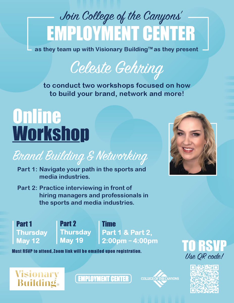 COCEmp_Center's tweet photo. Don't miss the chance to attend the Brand Building and Networking workshop to learn more about building your brand and networking in the sports and media industries. 
#online #workshop #media #sports #branding #networking https://t.co/oht1ZSq71P