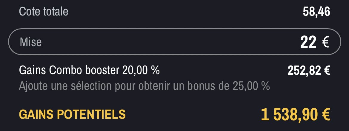 BlackGoldProno's tweet photo. Le ticket fun est prêt 🔥 j’ai choisi @WinamaxSport 10 matchs vous avez jusqu’à Samedi 14h30 ⌚️ pour m’offrir 500 RT ♻️ et 500 ♥️ et le ticket est à vous c’est parti ! 💪🏾 #ParionsSport https://t.co/B7sRko0CUb