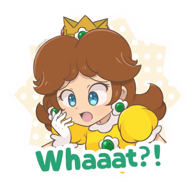 Redraw of one of Daisy's Stickers from Mario Party! 