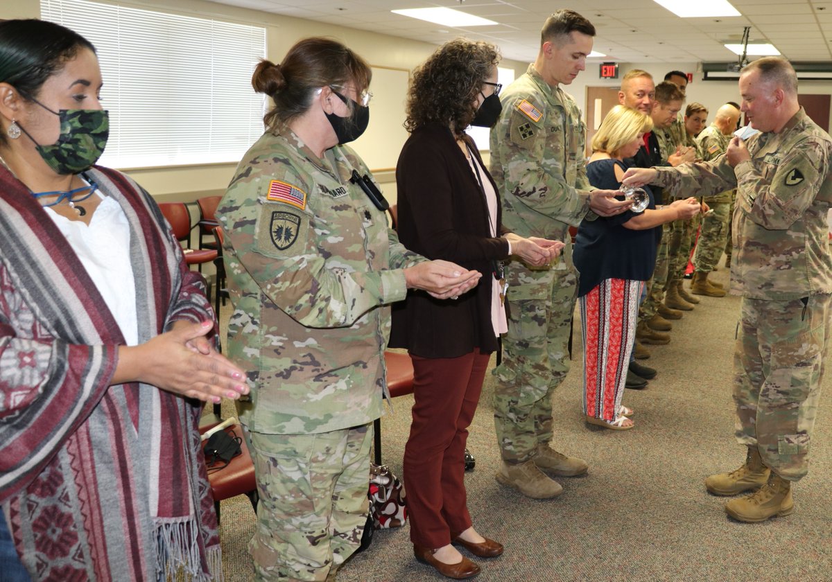 RWBAHC1's tweet photo. The staff of Raymond W. Bliss Army Medical Center gathered May 6 for a Blessing of the Hands ceremony, and May 9 for an ice cream social, to celebrate #NationalNursesWeek. #RWBAHC #ArmyMedicine #USArmy #ArmyNurseCorps #ArmyNurse #NursesWeek #LPN https://t.co/A1n9k4Kcou