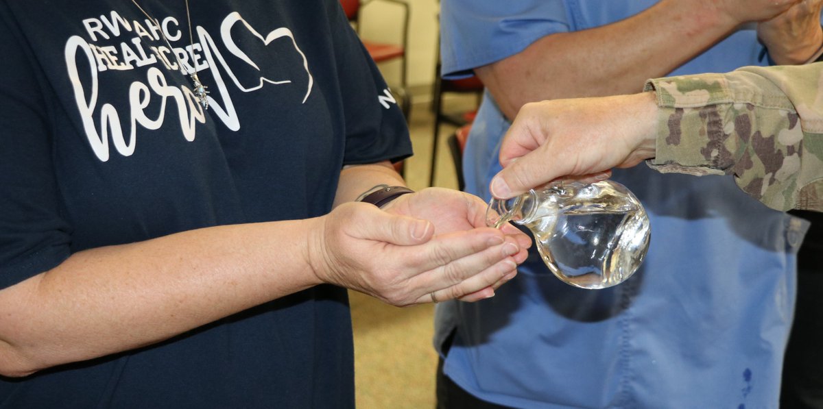 RWBAHC1's tweet photo. The staff of Raymond W. Bliss Army Medical Center gathered May 6 for a Blessing of the Hands ceremony, and May 9 for an ice cream social, to celebrate #NationalNursesWeek. #RWBAHC #ArmyMedicine #USArmy #ArmyNurseCorps #ArmyNurse #NursesWeek #LPN https://t.co/A1n9k4Kcou