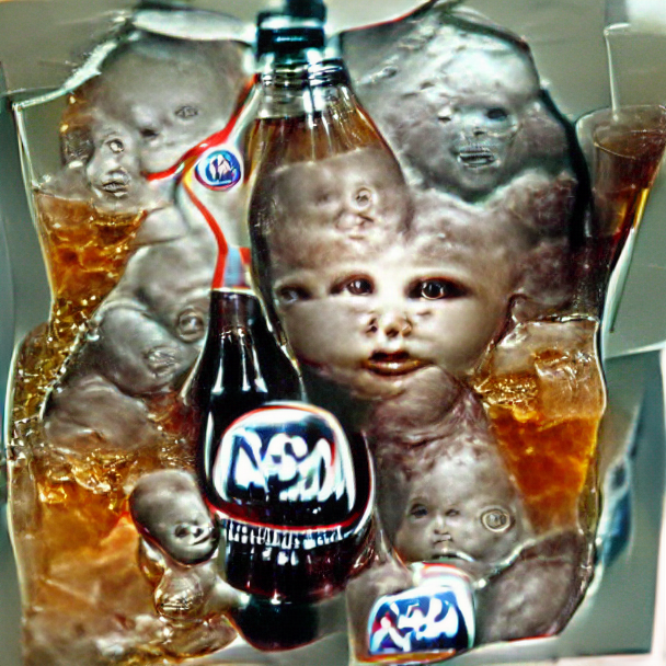BrainArtLabs's tweet photo. "Mutant Soda Baby Hybrid" created with the MultiClip + VQGAN notebook by @remi_durant  🥤👶

#multiclip #vqgan #AI #AIArtwork #aiart #aiartcommunity #CLIP #VQGANCLIP https://t.co/LWzkmTacDR