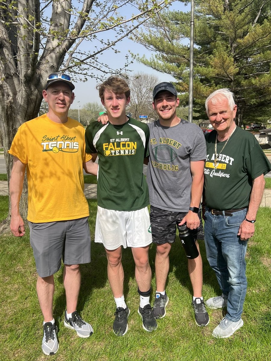Stalbertsprtfan's tweet photo. St. Albert Senior, Carter White is your Tennis District Runner-Up and is ON TO STATE!! https://t.co/yaTFk2Eb8P