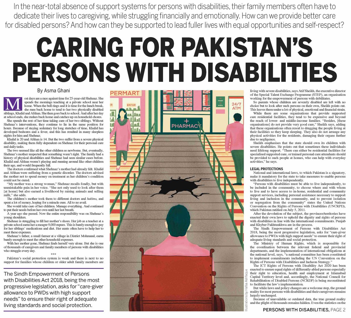 asmaghani11's tweet photo. In the absence of support systems for PWDs, their family members have to dedicate their lives to caregiving, while struggling financially &amp; emotionally. How can we provide better care for disabled persons? And how can they be supported to lead fuller lives with self-respect? https://t.co/3XiwwqzRuZ