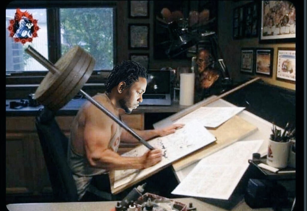 BobsSavage's tweet photo. Kendrick Lamar writing down his lyrics for " the heart part 5"
#KendrickLamar https://t.co/qFZ4ihI6tK