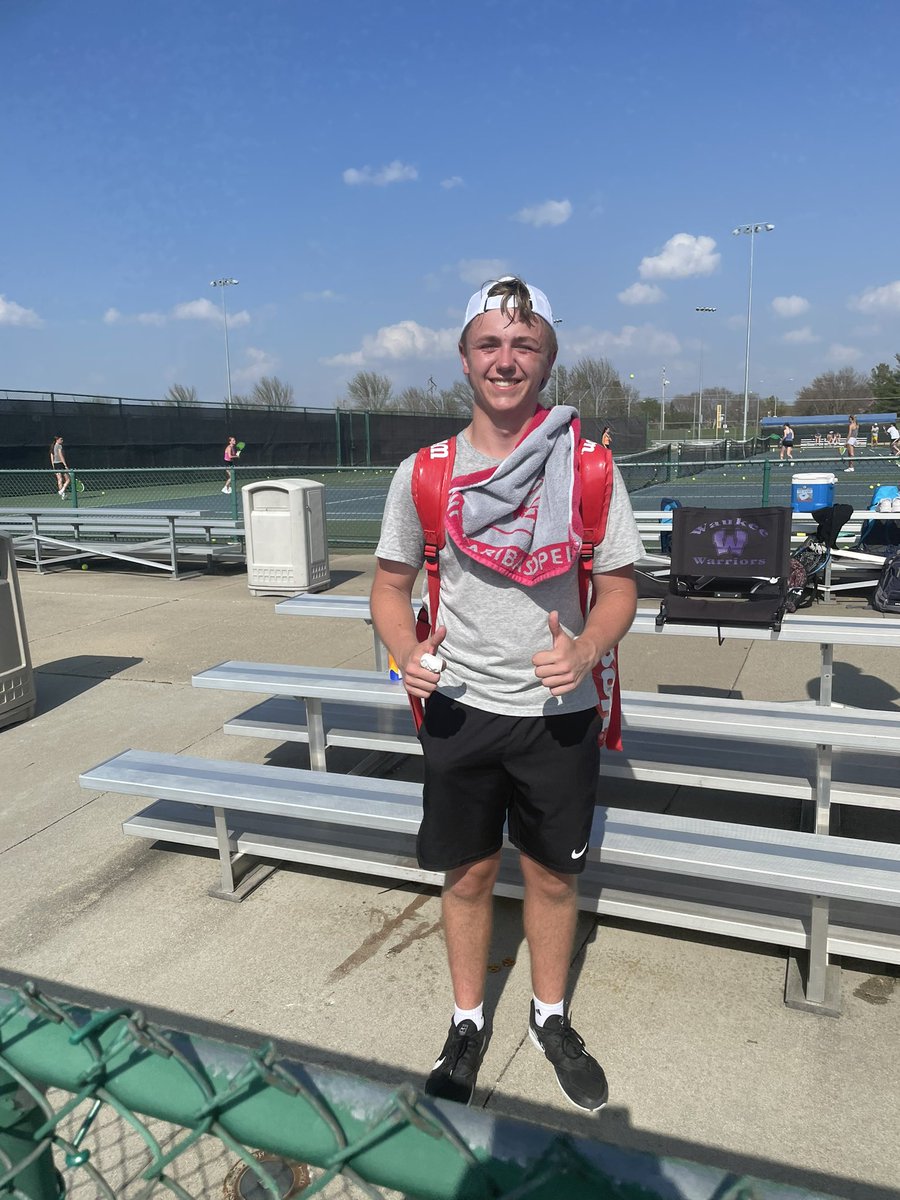 WaukeeTennis's tweet photo. Quinn Monson wins singles bracket at districts with a tough win over Peterson of Ankeny Centennial 7-5, 6-1!! https://t.co/sQ9YNd569m