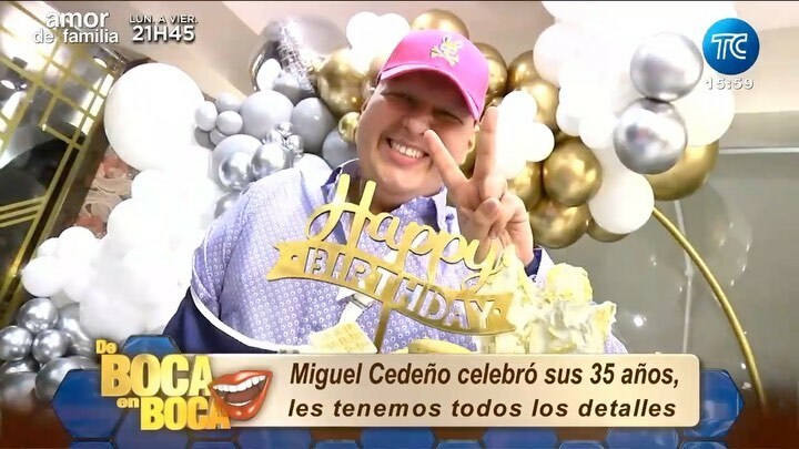 IMPERDIBLE✨ @miguelcedenoc🍒 celebró sus 35 años y acá les tenemos todos los detalles.

No te pierdas la mejor 🔥farándula de LUN a VIE ⏰4PM sólo por <a href="/tctelevision/">TC Televisión</a> 📺 instagr.am/tv/CdWhhD-FLjf/