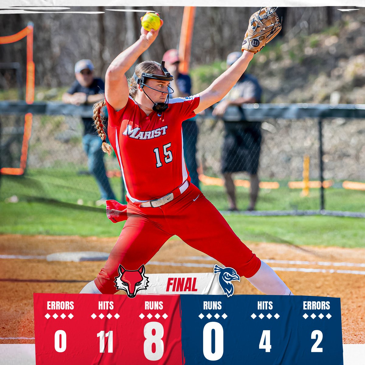 MaristSoftball's tweet photo. What a way to close out the regular season! Maddie gets her first career shutout! https://t.co/xSuKnpvsrY