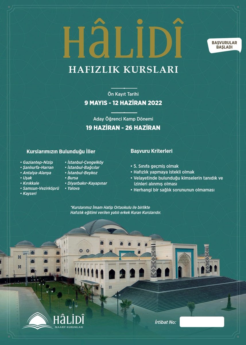 yaz_sevdaya_16's tweet photo. Hafızlık Kuran Kursları
#halidi
@HalidiMaarif https://t.co/Bec9sPK4ok