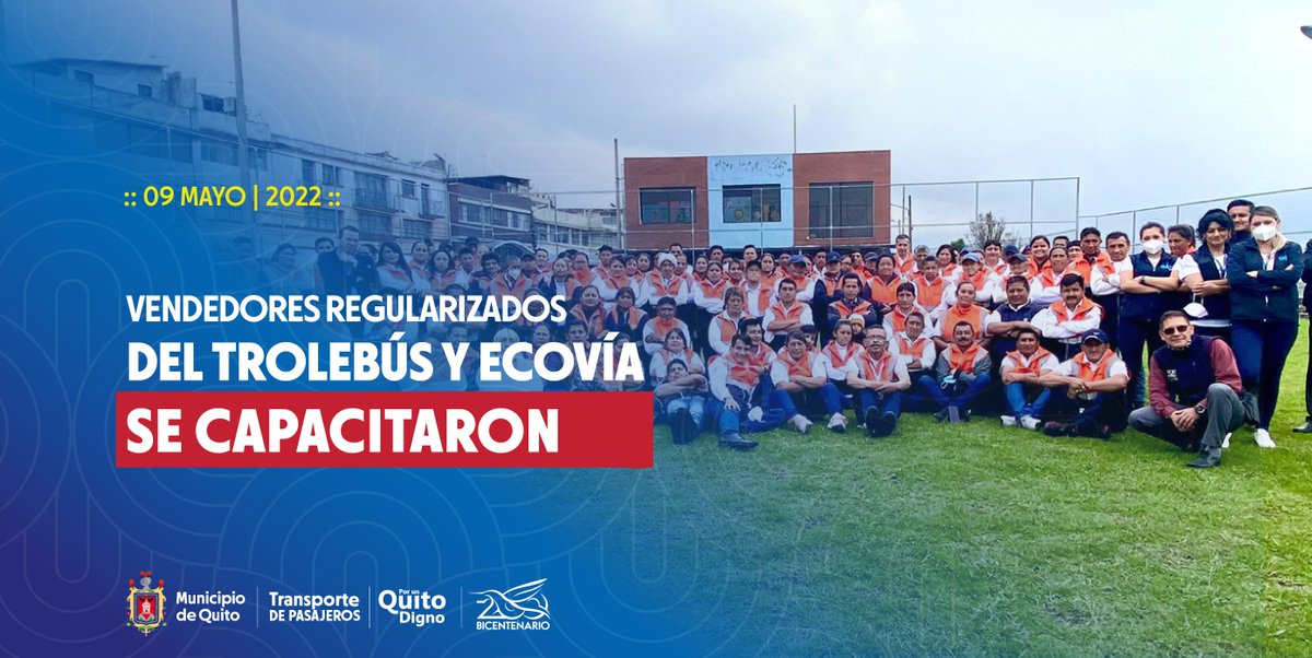 PasajerosQuito's tweet photo. 📍ENTÉRATE | Los vendedores regularizados del Trolebús y Ecovía se capacitaron en primeros auxilios para colaborar en eventualidades que puedan presentarse en los corredores municipales.🚎
 
Más información aquí 👉🏽 https://t.co/EsItyy5bJF 🗞️

@santiguarderas

#MovemosAQuito https://t.co/H5WSBUfjoG