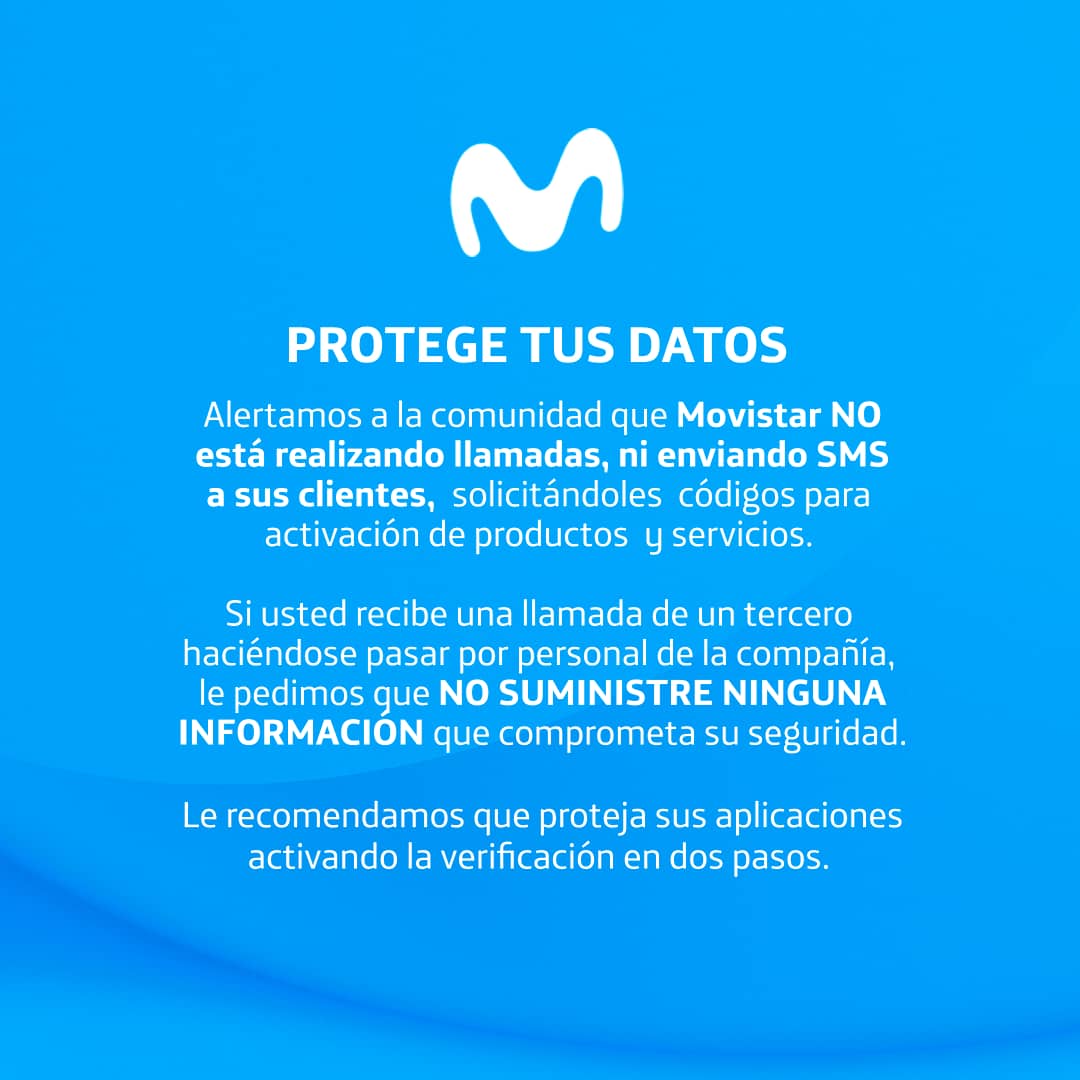dereckblanco's tweet photo. #ALERTA Mensaje de @MovistarVe ante los hackeos que se están dando a través de los teléfonos celulares https://t.co/Knf1D5k5AV