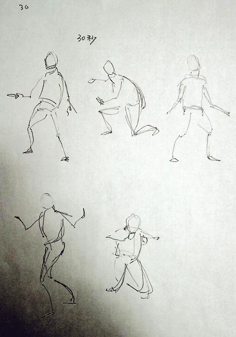#アスジェス
63日/649体
2倍速ジェスドロたのしい。
動画で言ってたけど、短い時間で描けるようになるにはまず2分～4分でトレーニングしてとのことだった。確かに最初は1分でも時間足りない!描けない!ってなってたなと。 